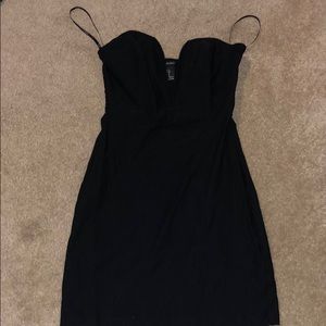 Deep plunge black dress size small f21
